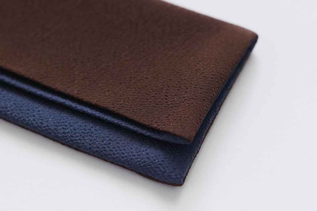 shuó Juzu Bukuro （Brown×Bluisu Purple） ちりめん
