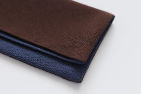 shuó Juzu Bukuro （Brown×Bluisu Purple） ちりめん