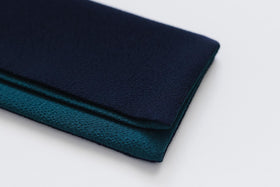shuó Juzu Bukuro （Navy×Green） ちりめん